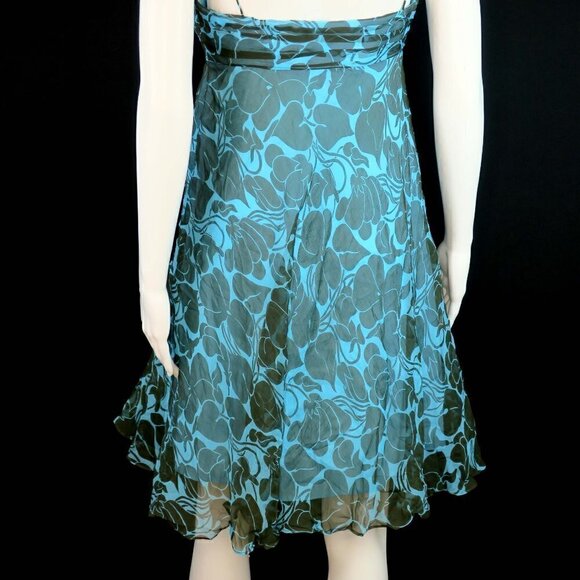 Milly New York Silk Leaves Spaghetti Strap Dress - Picture 4 of 7